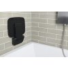 SAAP BLACK sklopné sedátko do sprchového koutu, 35x32,8cm, černá