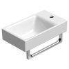 NUBES keramické umývátko 40x23cm, pravé/levé, bílá ExtraGlaze