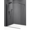 MODULAR SHOWER BLACK jednodílná zástěna pevná k instalaci na zeď, 1100 mm