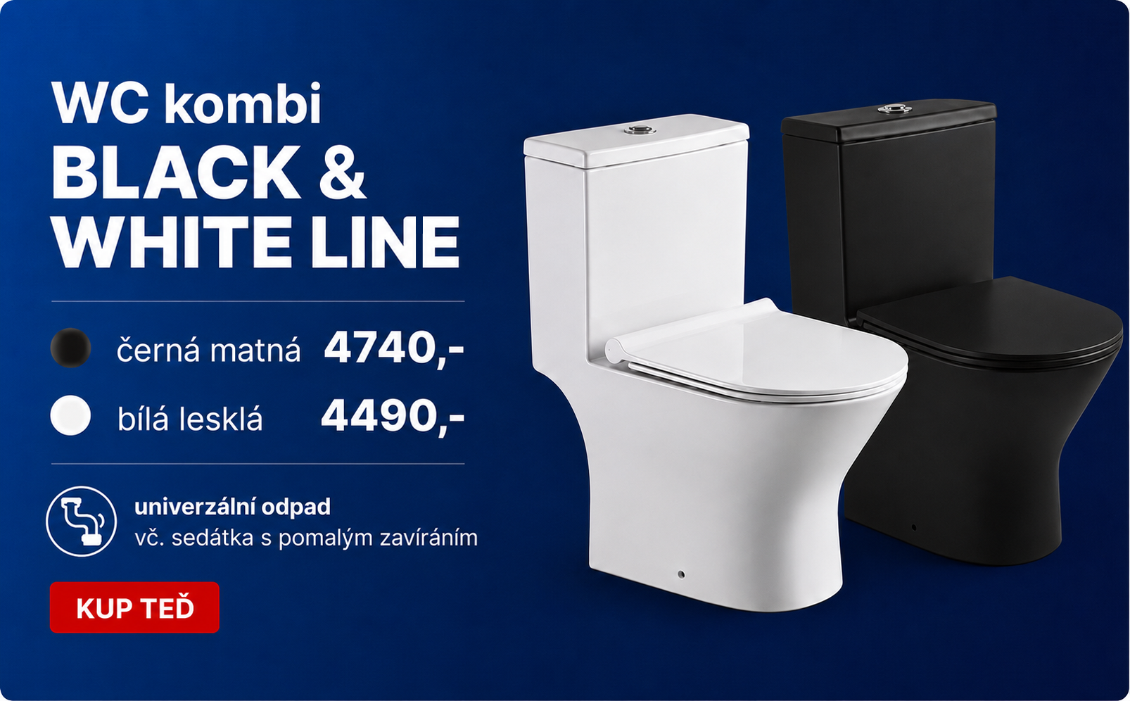WC kombi BLACK LINE