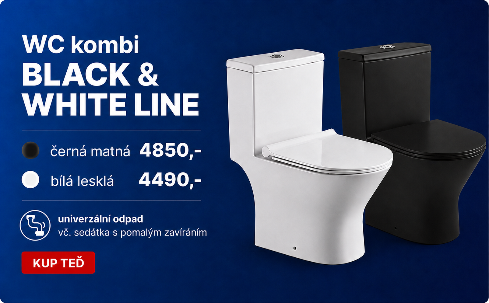 WC kombi BLACK LINE