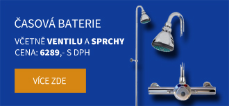 Časová baterie s tlačným ventilem a sprchou