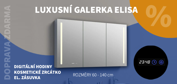 Galerka s LED osvětlením ELISA