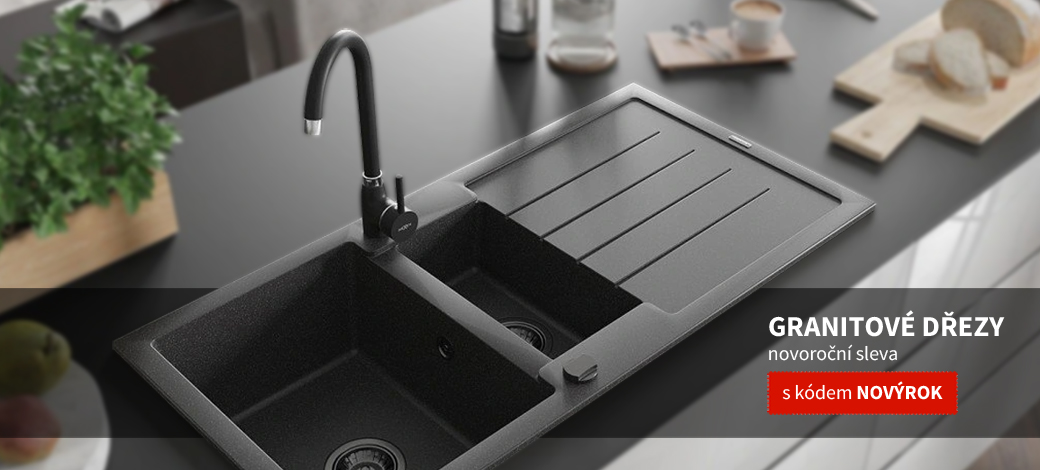 Granitové dřezy sleva s kódem PODZIM