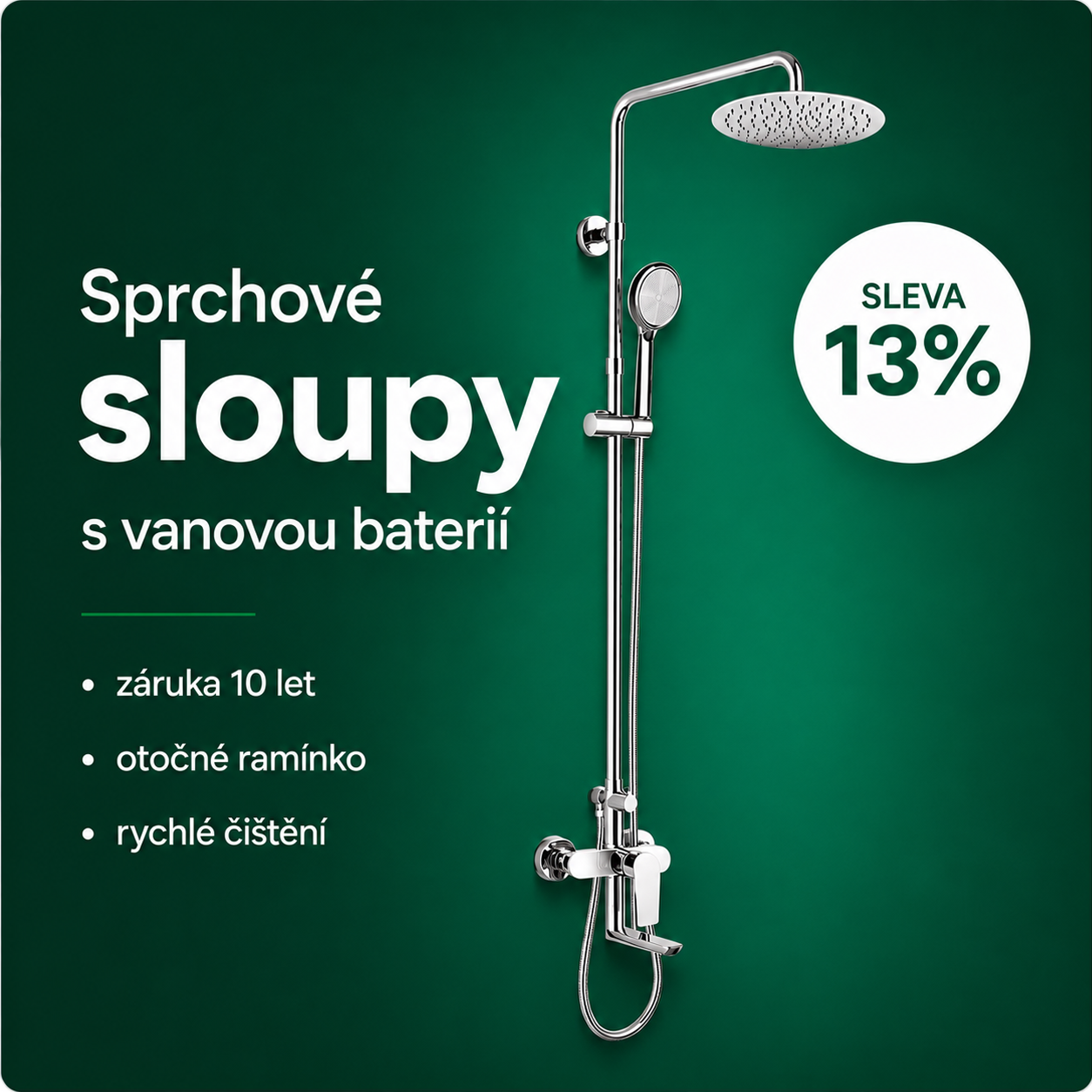 Sprchové sloupy s vanovou baterií