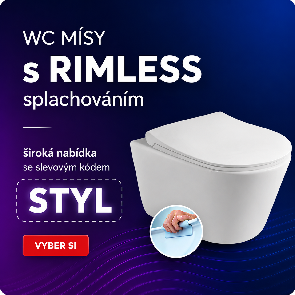 WC mísy Rimless