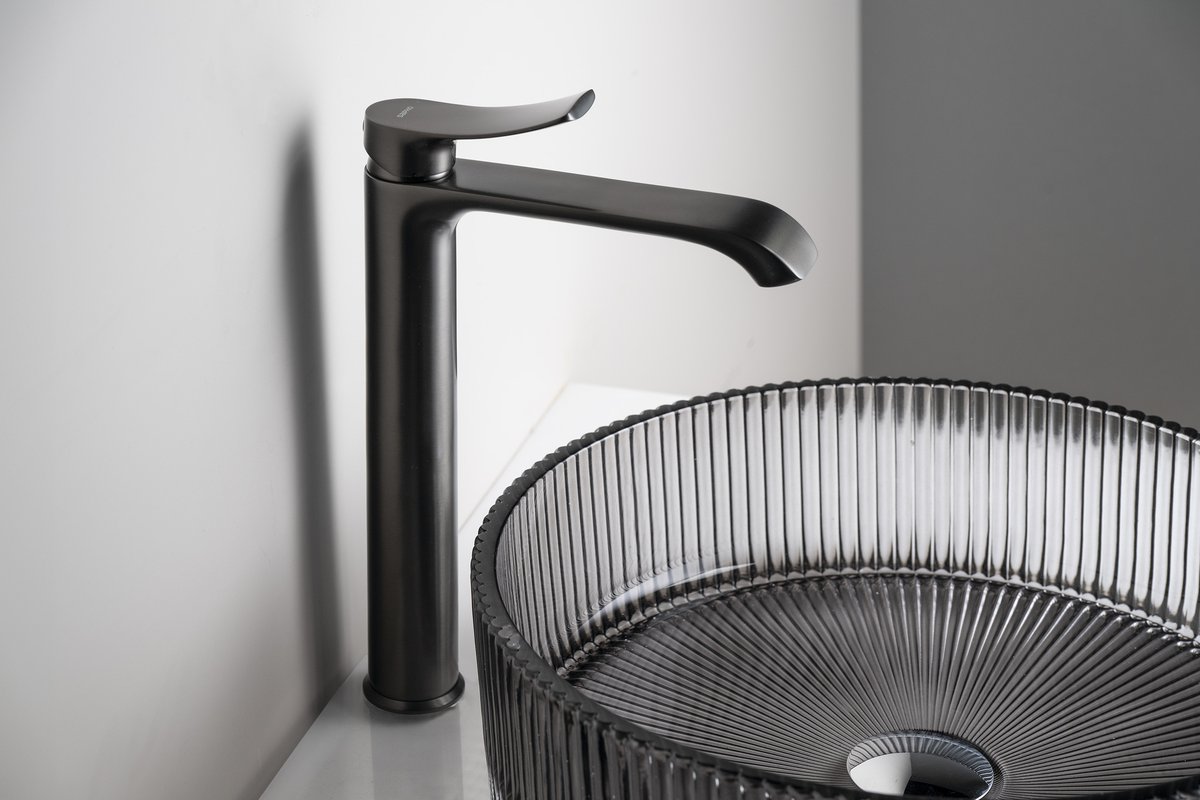 Vysoká umyvadlová baterie SAPHO SUGA Gun Metal