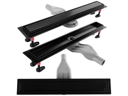 REA - Lineární sprchový žlab Neox Superflow černá 90 REA-G7808