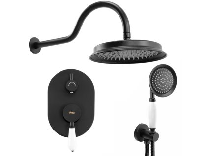 REA - Podomítková sprchová sada Serra Black + BOX REA-B1143 DOPRAVA ZDARMA