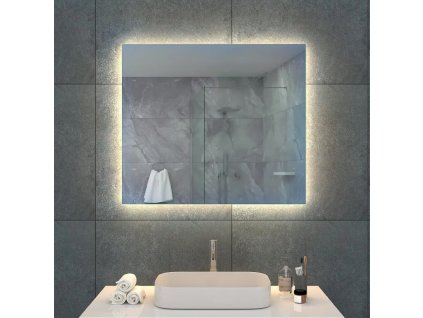 LED Zrcadlo BASIC 80x70 cm s funkcí proti zamlžování