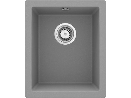 DEANTE - Ella metalicky šedá - Granitový dřez, 1-bowl, montáž pod desku ZREXS10C