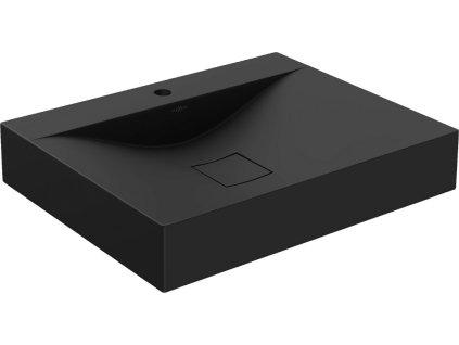 MEXEN - Poli umyvadlo na desku litý mramor 1/O 60 x 48, černá 23026071