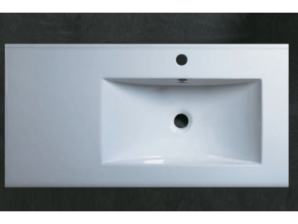 Umyvadlo LAMIA s odkládací plochou vlevo, 90x46 cm