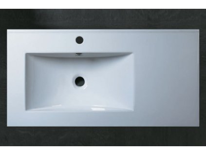 Umyvadlo LAMIA s odkládací plochou vpravo, 90x46 cm