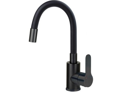 DEANTE - Lupo černá Umyvadlová baterie, s ohebným výtokem BLU_N24M