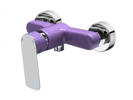 Sprchová nástěnná páková baterie Violet, fialová / chrom
