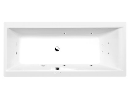 CLEO hydromasážní vana, 180x80x48cm, Active Hydro, chrom