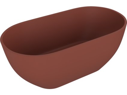 REDUTA volně stojící vana litý mramor 171x81x58cm, hnědá mat