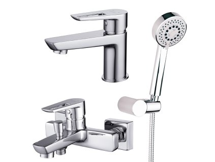 CERSANIT - SET A35 umyvadlová baterie MILLE CHR +vanová baterie MILLE CHR +sprchový set LANO S952-003 DOPRAVA ZDARMA