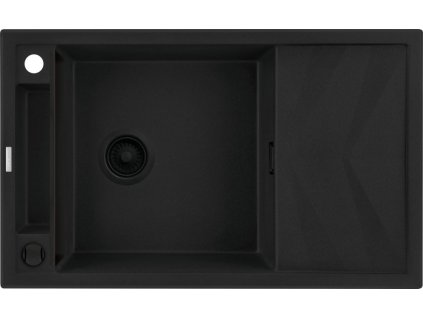 DEANTE - Magnetic černá - Magnetic Granitový dřez s odkapávačem ZRM_N113