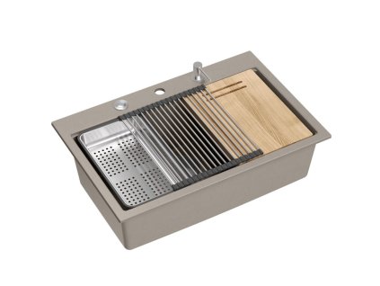 Quadron - Granitový dřez MARC 110 WORKSTATION Beige Měď HQM7650U4_PVDC1 DOPRAVA ZDARMA