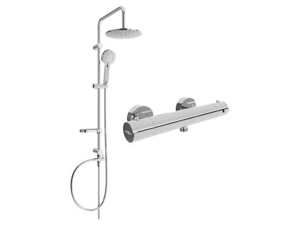 MEXEN/S - Carl sprchový sloup včetně sprchové termostatické baterie Kai, chrom 77100240-00