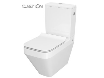 CERSANIT - WC KOMBI CREA CLEANON 010/020 ČTVEREC, NÁDRŽKA 010 3/5, SEDÁTKO DUR SLIM WO LW ONE K114-022-B-SET