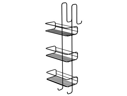 CHROM LINE police do sprchy závěsná, 240x680x220mm, černá mat