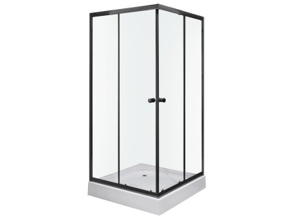 KERRA - Kabina sprchová Olga SQ 90 ČERNÁ (s vaničkou) 5907548113412
