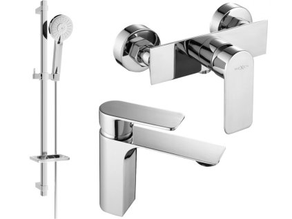 MEXEN/S - Alexa SET umyvadlová + sprchová baterie s příslušenstvím DQ40, chrom 71204DQ40-00