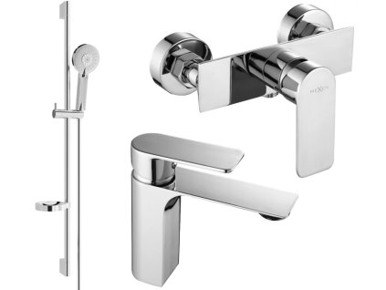 MEXEN/S - Alexa SET umyvadlová + sprchová baterie s příslušenstvím DS40, chrom 71204DS40-00
