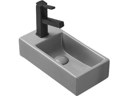 MEXEN - Inez umyvadlo na desku pravé 40 x 20, šedá mat - 21484061P 21484061R