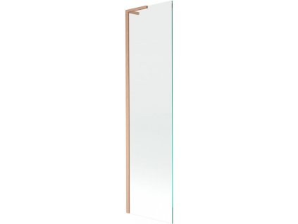 MEXEN/S - Next L vanová zástěna FIX 70 x 150, transparent, měď kartáčovaný 895-070-000-03-00-65