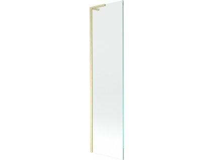 MEXEN/S - Next L vanová zástěna FIX 80 x 150, transparent, zlato kartáčovaný 895-080-000-03-00-55