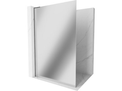 MEXEN/S - Kioto L Sprchová zástěna WALK-IN 70 x 200, zrcadlové, grafit kartáčovaná 800-070-103-66-50