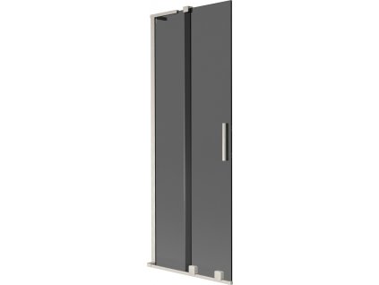 MEXEN/S - Velar L dvoukřídlá posuvná vanová zástěna 70 x 150, grafit, nikl kartáčovaný 896-070-003-41-97
