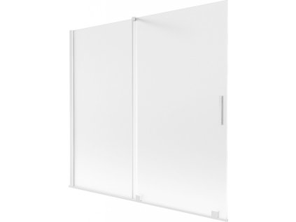 MEXEN/S - Velar dvoukřídlá posuvná vanová zástěna 170 x 150, dekor, bílá 896-170-000-31-20