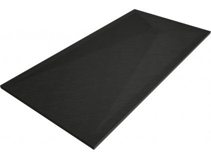 MEXEN/S - Stone+ obdélníková sprchová vanička 180 x 90, černá, mřížka černá 44709018-B DOPRAVA ZDARMA