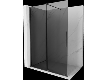 MEXEN/S - Velar Sprchová zástěna posuvná Walk-in 150 x 200 cm, grafit 8 mm, grafit kartáčovaná 871-150-000-43-66