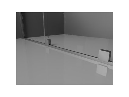MEXEN/S - Velar L Duo sprchový kout, posuvné dveře 100 x 100 cm, grafit, grafit metal 871-100-100-02-43-95