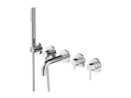 OMNIRES - Y vanová baterie s 5 otvory pro podomítkovou instalaci, chrom Y1237-1SCR