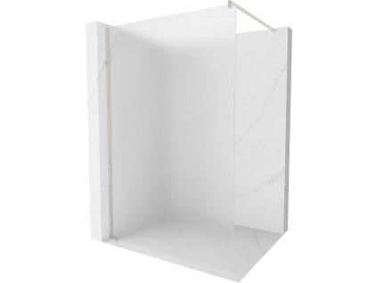 MEXEN/S - Kioto Sprchová zástěna WALK-IN 90 x 200, dekor 8 mm, nikl kartáčovaná 800-090-101-97-30