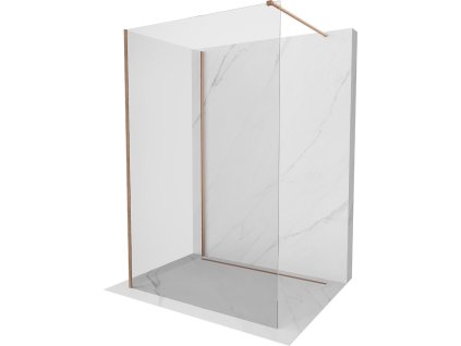 MEXEN/S - Kioto Sprchová zástěna WALK-IN 100 x 80, transparent, měď kartáčovaná 800-100-212-65-00-080