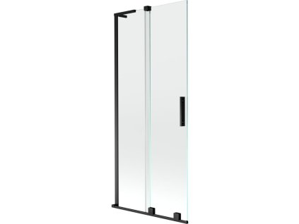MEXEN/S - Velar L dvoukřídlá posuvná vanová zástěna 85 x 150, transparent, černá 896-085-003-01-70