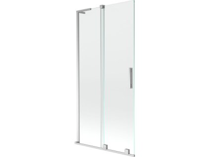 MEXEN/S - Velar L dvoukřídlá posuvná vanová zástěna 90 x 150, transparent, chrom 896-090-003-01-01