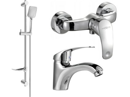 MEXEN/S - Fabia DF62 Set umyvadlové a sprchová baterie s příslušenstvím, chrom 746504DF62-00