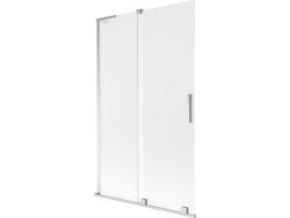 MEXEN/S - Velar L dvoukřídlá posuvná vanová zástěna 110 x 150, dekor, chrom 896-110-003-31-01