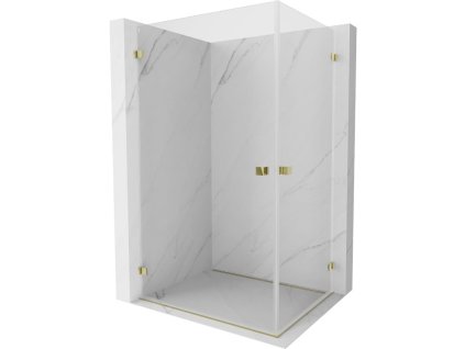 MEXEN/S - Lunar-B Duo sprchový kout dveře křídlové 80 x 70, transparent, zlato 832-080L-070P-50-00