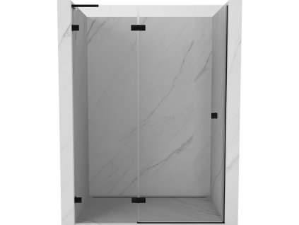 MEXEN/S - Lunar L sprchové dveře křídlové levé 135, transparent, černá 834L-135-000-70-00-L