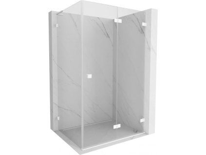 MEXEN/S - Lunar-F L sprchový kout skládací dveře pravá 90 x 70, transparent, bílá 836L-090-070-20-00-P